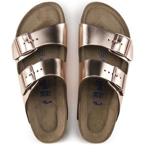 Rose Gold 2-Strap Birkenstocks